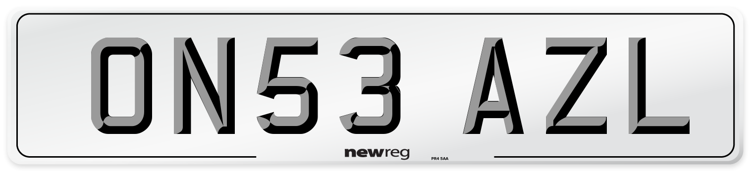 ON53 AZL Number Plate from New Reg